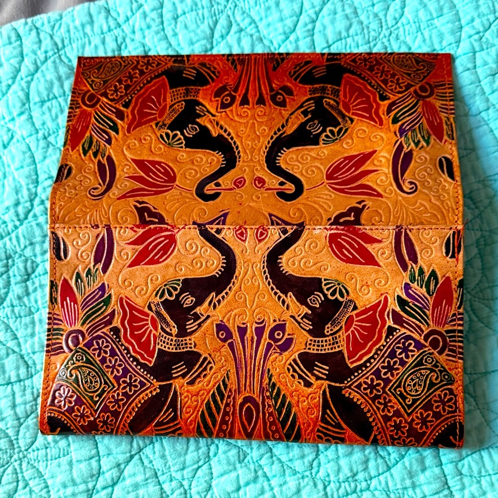 Colorful Elephant Patterned Clutch